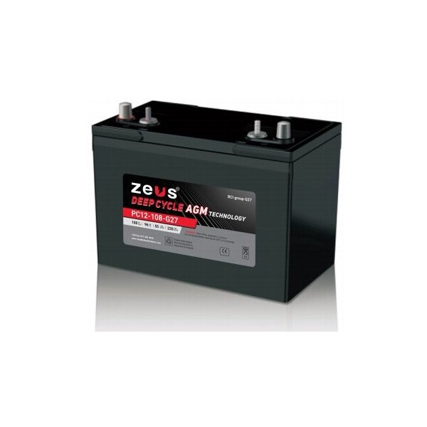 Zeus Battery Products 12V 108Ah Deep Cycle Sealed Lead Battery PC12-108-G27 - main