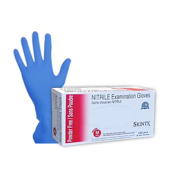 Skintx Disposable Gloves, mil Palm, Nitrile, L, 100 PK, Blue