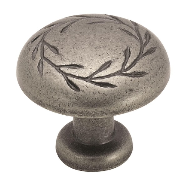 Amerock Nature's Splendor 1-5/16 in 33 mm Diameter Weathered Nickel Cabinet Knob BP1581WN - main