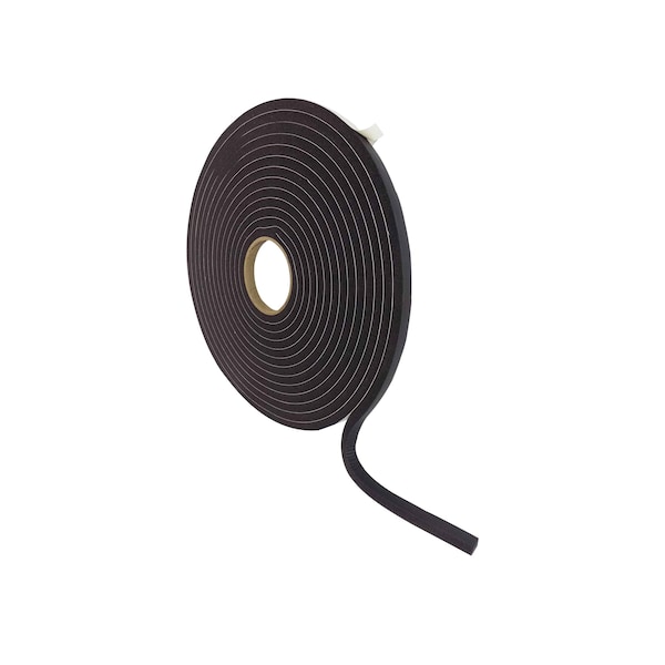 Wod Tape PVC Foam Tape Seal Window and Door Sound Proof Insulation: 3/8in x 75 ft 1/8 Thick, 64PK WOD SSMDFT-1/8-00375-64-75-BLA - main
