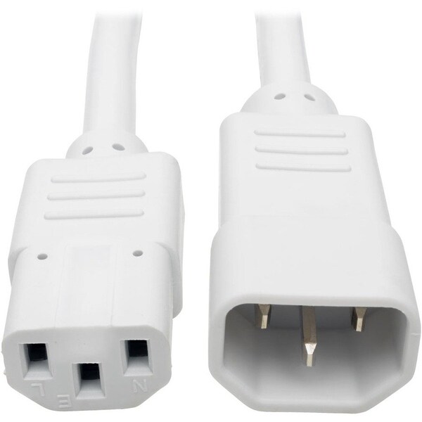 Eaton Tripp Lite Series Heavy-Duty PDU Power Cord, C13 to C14 - 15A, 250V, 14 AWG, 2 ft. 0.61 m, White P005-002-AWH - main