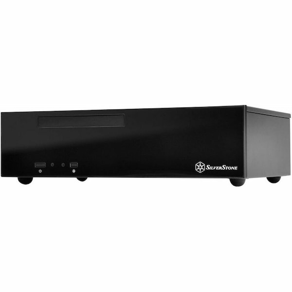 Silverstone Silver Stone Technologies ML09B Mini-ITX Mini-DTX SFX Mini Compact HTPC Case - Black ML09B - main