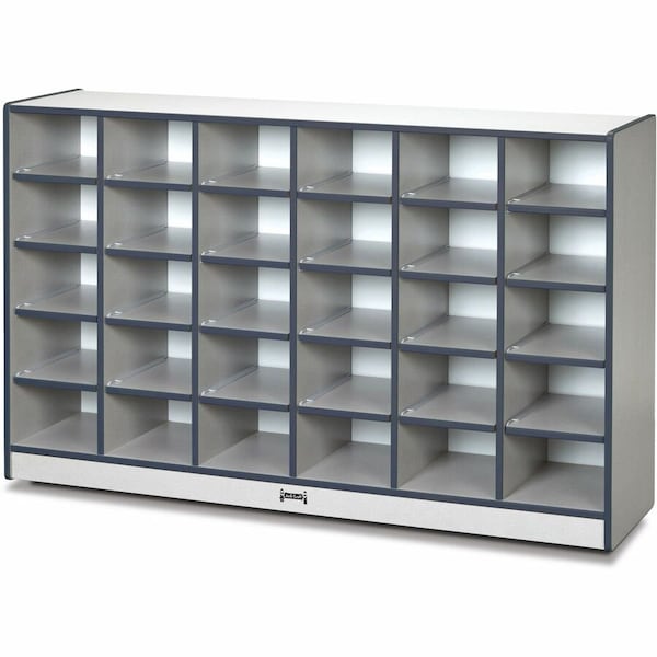Jonti-Craft Rainbow Accents 30 Cubbie-Tray Mobile Storage, without Trays, Navy 0430JCWW112 - main