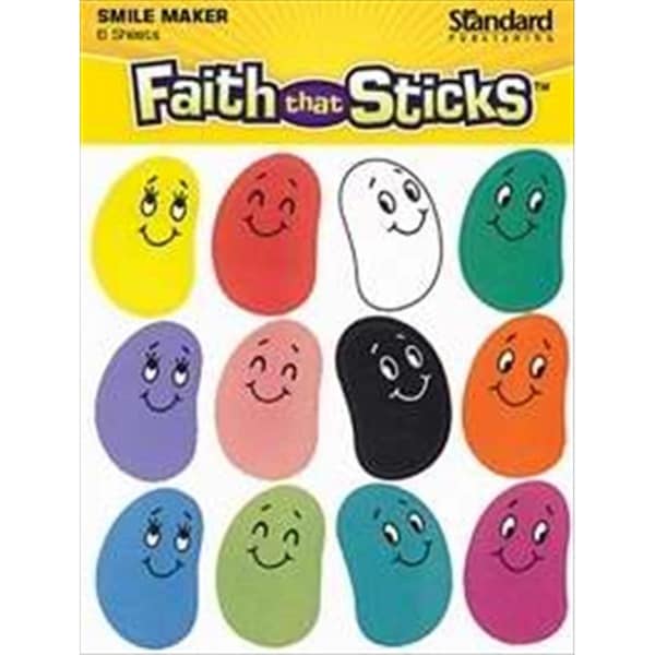 Standard Publishing Sticker Jolly Jelly Beans 6 Sheets Faith That Sticks 110039 - main