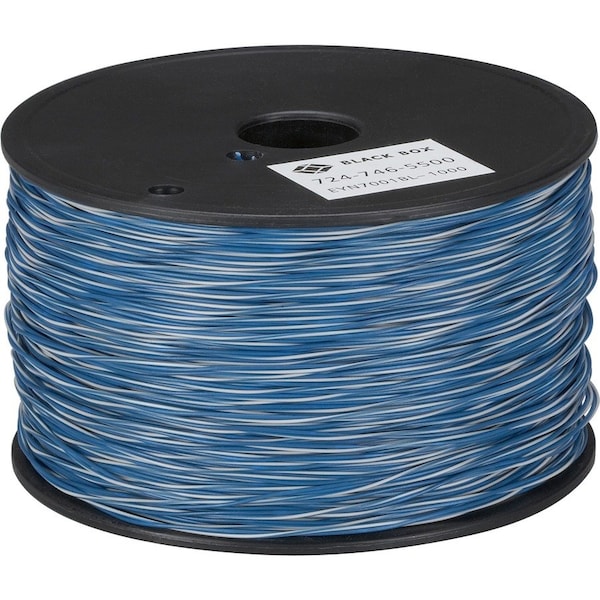 Black Box CAT3 16-MHz Solid Ethernet Bulk Cable - Unshielded UTP, CM PVC, Blue, 1000-ft. 304.8-m Spool EYN7001BL-1000 - main