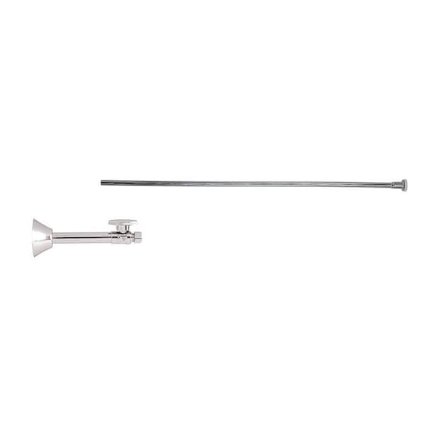Mountain Plumbing Toilet Kit - Brass Oval Handle 1/4 Turn Ball Valve MT317-NL in Satin Chrome MT4811X-NL/SC - main