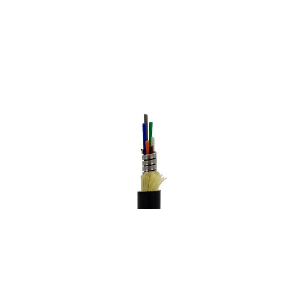 Cable Wholesale Armored Plenum 6 Strand Indoor/Outdoor Fiber Optic Distribution Cbl, OM3 50/125 Multimode, blk, 500ft 21F3-306NF - main