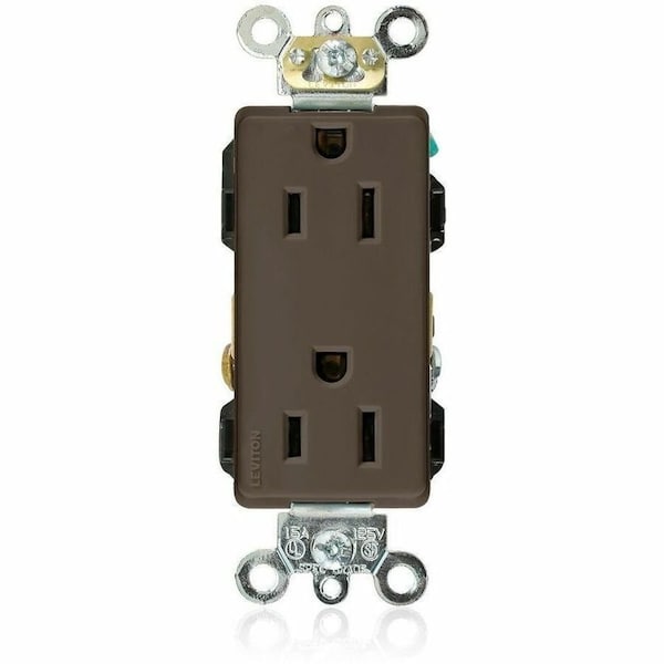 Leviton Industrial Grade Decora Receptacle, 15 Amp, 125 Volt 16262 - main