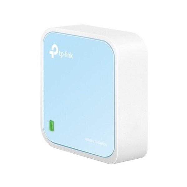 Tp-Link N300 POCKET AP ROUTER, 2.4GHZ, 802.11N/G/B, 1 ETHERNET PORT, 1 MICRO USB PORT TL-WR802N - main