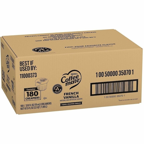 Coffee Mate Liquid Creamer, French Vanilla, Mini, PK180 005000035070 - main