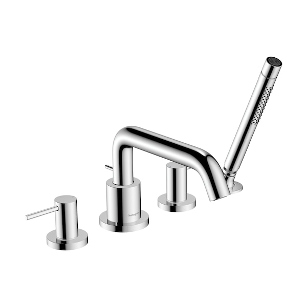 Hansgrohe Tecturis S 4-Hole Roman Tub Set Trim with 1.75 Handshower in Chrome 73442001 - main