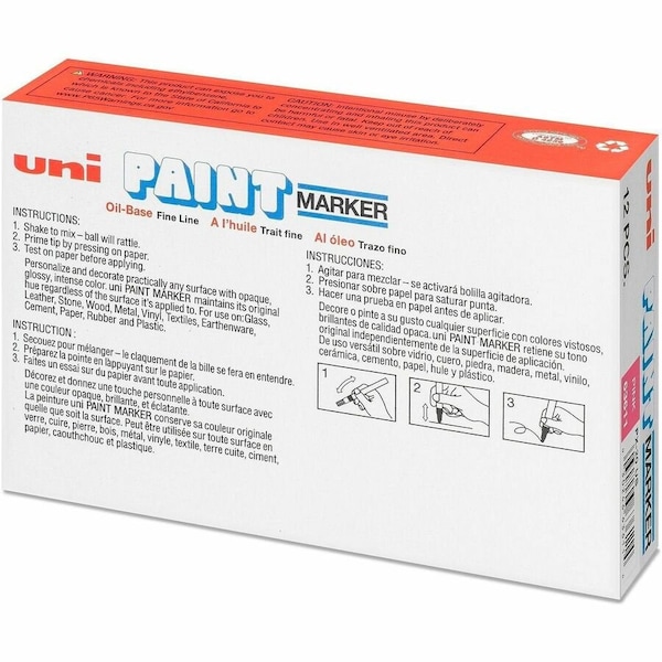 Uni-Ball UniPaint PX20 OilBased Medium Point Marker, Pink UBC63611 - main