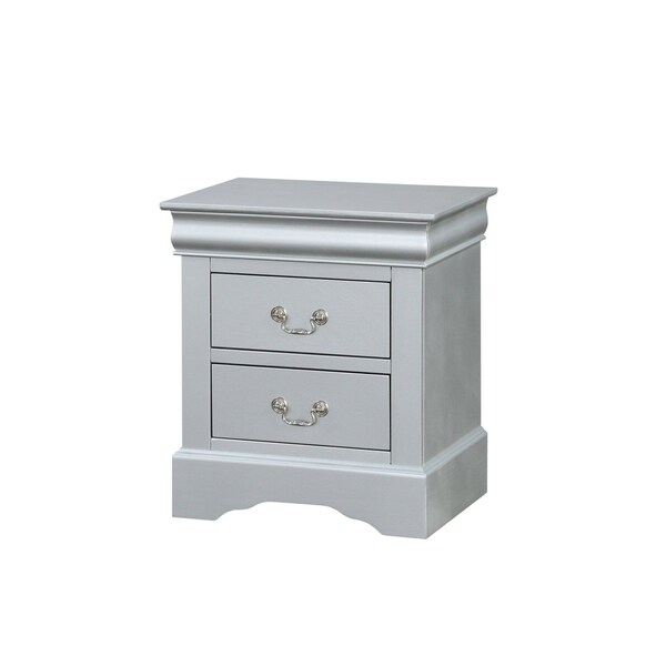 Homeroots 24" White Wood Two Drawer Nightstand 374197 - main