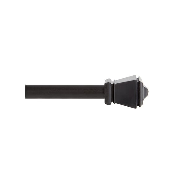 Kenney Mfg Amelia 28 In. To 48 In. 7/16 In. Black Standard Cafe Rod KN366/5NP - main