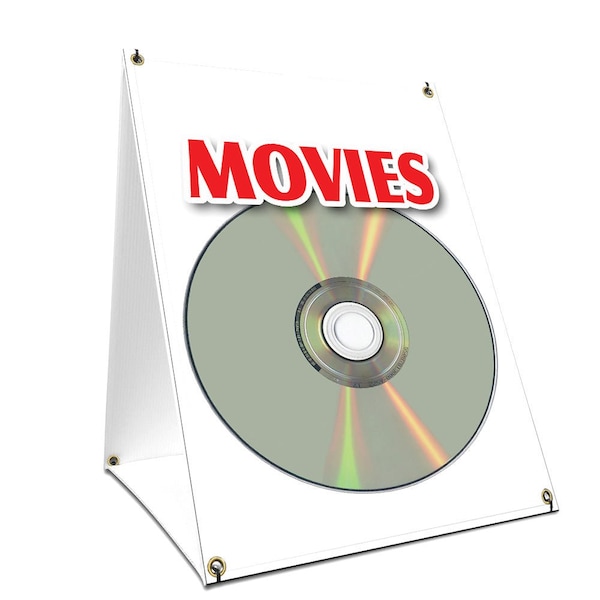 Signmission Movies, 36 Inch x 24 Inch A-frame Yard Sign, Plastic Sign SBC-2436-Movies - main