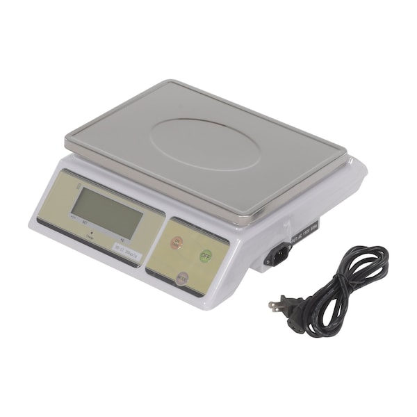 Vestil Aluminum/Stainless Steel Parts Scale 12 In. x 11 In. x 4-1/2 In. 66 Lb. Capacity White BDSC-66 - main