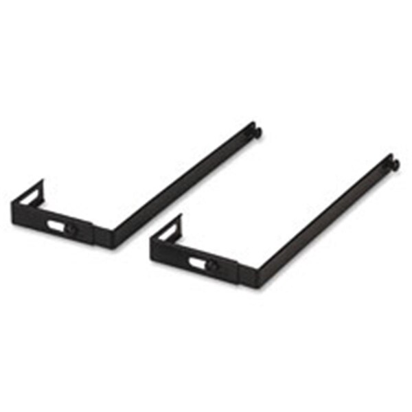 Lorell Cubicle Partition Hangers- Adjustable- Metal-Black LLR80674 - main