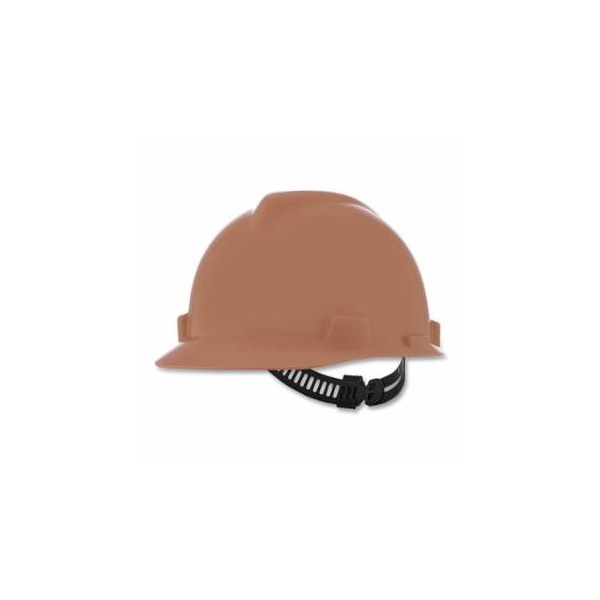 Msa Safety V-Gard Slotted Hard Hat Cap, Staz-On Suspension, Tan 454-461180 - main