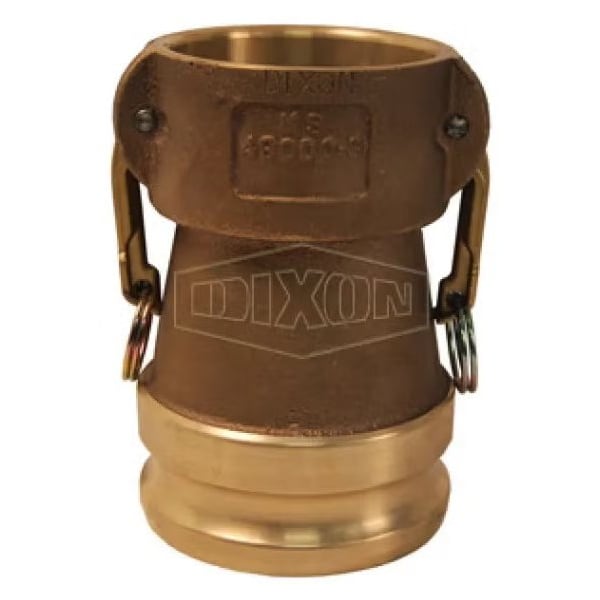 Dixon Type DA Cam and Groove Reducing Coupler, 4 x 6 in Nominal, Coupler x Adapter End Style, Brass, Domes 6040-DA-BR - main
