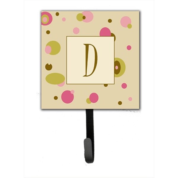 Carolines Treasures Letter D Initial Monogram - Tan Dots Leash Holder Or Key Hook CJ1004-DSH4 - main