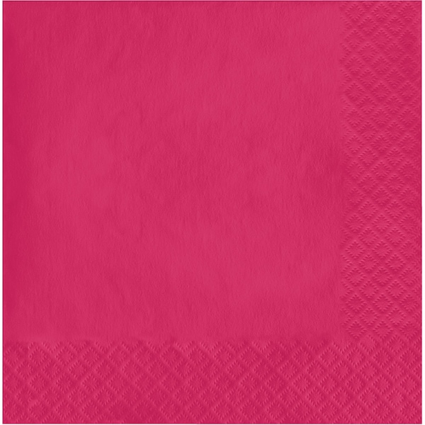 Touch Of Color 6.5" x 6.5" Hot Magenta Pink Napkins 600 PK 139197135 - main