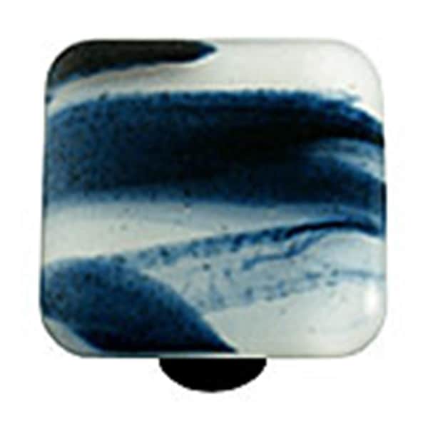 Towels Usa Swirl Metalic Blue Square Glass Cabinet Knob - Aluminum Post TO2521996 - main