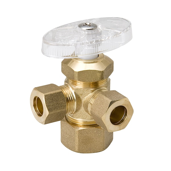 Proline Series Chrome Plated Brass 5/8-in COMP x 3/8-in COMP Straight Stop 196-322HC - main