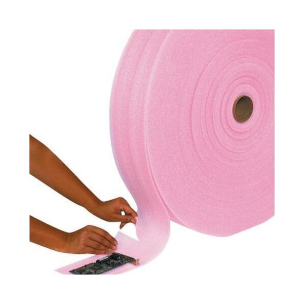Partners Brand Perforated Anti-Static Air Foam Rolls, 1/8" x 24" x 550', Pink, 3/Each, PK3 FW18S24ASP - main