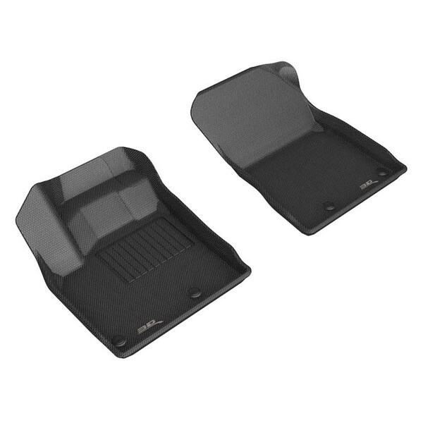 3D Maxpider R1 Kagu Floor Mats for 2021-2022 Nissan Rogue, Black L1NS13611509 - main