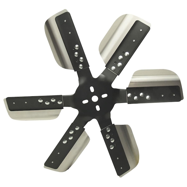Derale 17018 18 in. Heavy Duty Stainless Steel Standard Rotation Flex Fan, Black Hub DER17018 - main
