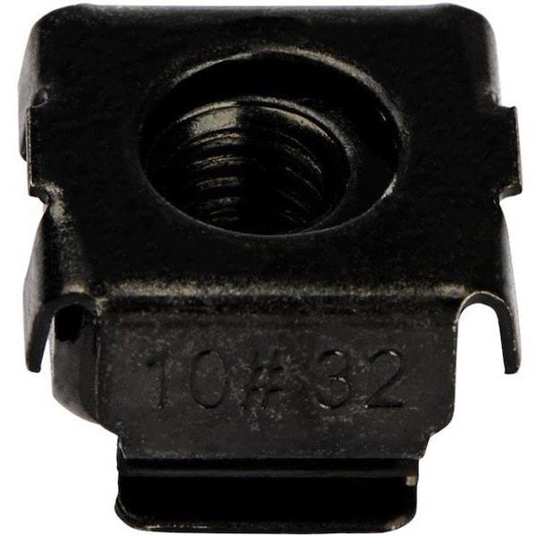 Startech.Com 10-32 Cage Nuts - 50 pack - Black (CABCAGENUTS1032) CABCAGENUTS1032 - main