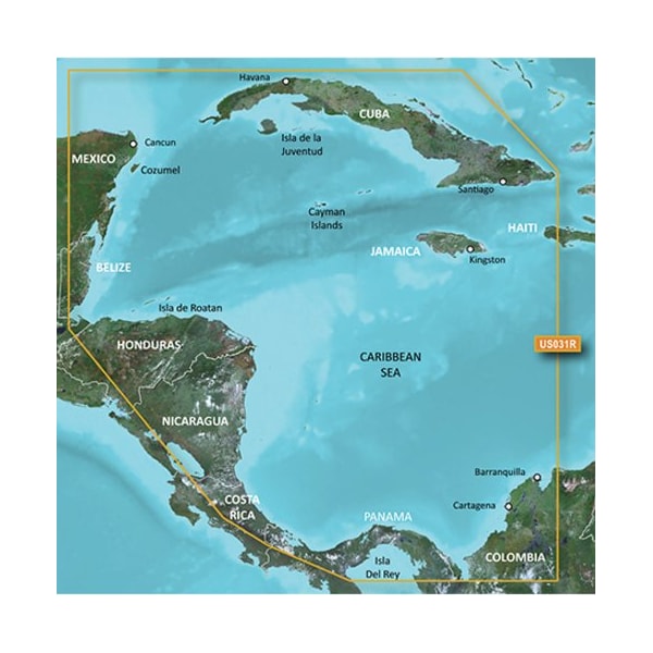 Garmin BlueChart g3 HD, HXUS031R, Southwest Caribbean, microSD /SD 010-C0732-20 - main
