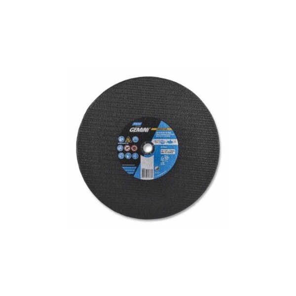 Norton Co Gemini High-Speed Abrasive Cut-Off Wheel, 12 in dia x 1 in or 20 mm AH, Extra Coarse, 6300 RPM, 10PK 547-66252837838 - main