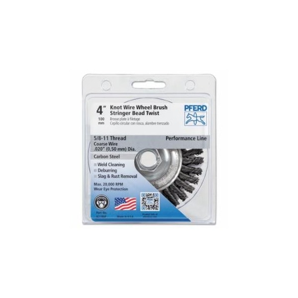 Pferd Stringer Bead Twist Knot Wheel, 4 D, .02 Carbon Steel Wire, 20,000 rpm 419-82186P - main