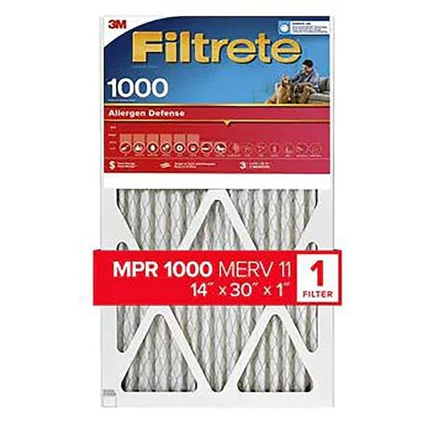 Filtrete Allergen Defense Pleated Air Filter, 14x30x1 9824-4 - main