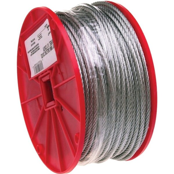Campbell Mfg Campbell 7000927 Aircraft Cable, 5/16 in Dia, 200 ft L, 1960 lb Working Load, Galvanized Steel 7000927/695909 - main