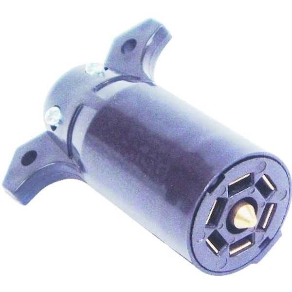 Us Hardware Trailer Connector with Grip, 12 V, 7-Pole, Plastic, Black RV-488C - main