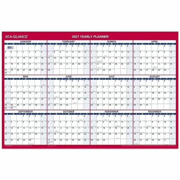 At-A-Glance Erasable Wall Calendar PM2628 - main