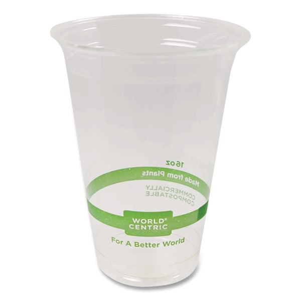 World Centric Clear Cold Cups, 16 oz, Clear, PK1000 CPCS16 - main