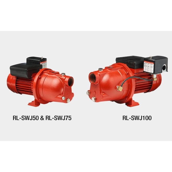 Red Lion 1HP, 115/230V, Shallow Well Jet Pump, 1-1/4'' FNPT Intake, 1''FNPT Discharge, 17 Max GPM RLSWJ100 - main