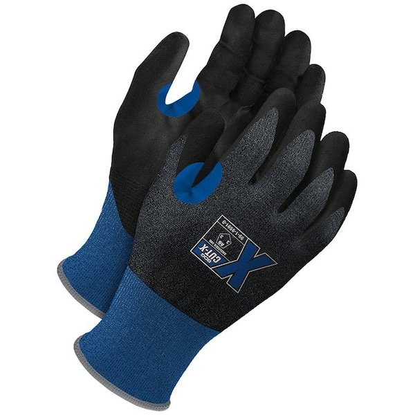 Bdg Cut-Resistant Coated Gloves, A9 Cut Level, 21 ga, Black/Blue, 3XL, Vendor Pack, 1 PR 99-1-9591-12-K - main