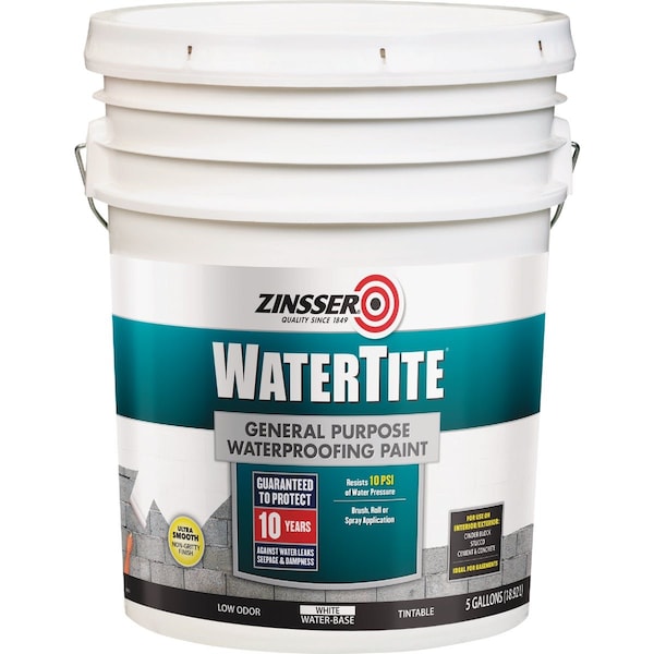 Zinsser WaterTite Wht General Purpose Waterproofing Paint 5 Gal. 369382 - main