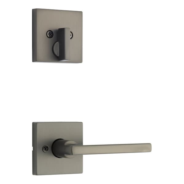 Kwikset Residential Handlesets Single Cylinder Gunmetal 971HFLSQT-18G - main