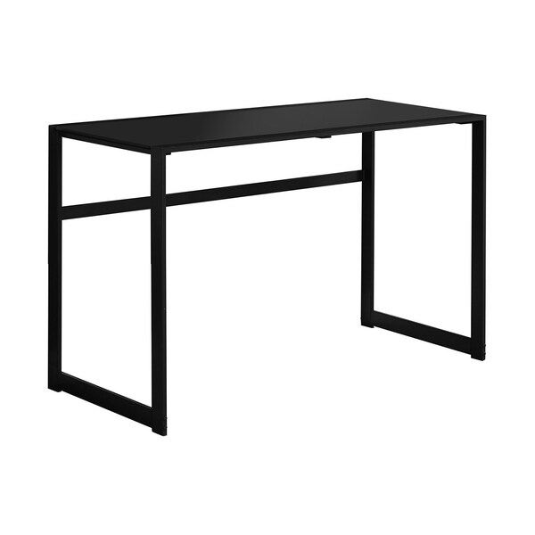 Homeroots 48" Black Glass Computer Desk 333496 - main