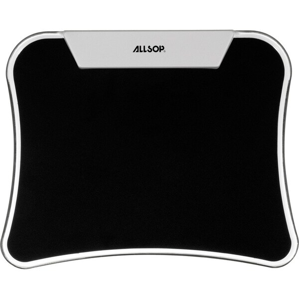 Allsop LED Mousepad - Black - (30865) - 9" Height x 11" Width - Black - Rubber, Metal 30865 - main