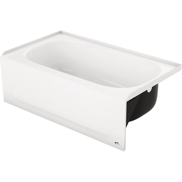 Bootz Honolulu 46-1/2''Lx27'' W Porcelain Enamel Alcove Right Drain Bathtub in Wht 011-3378-00 - main