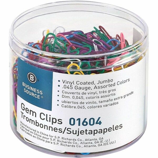 Business Source Paper Clip, Assorted, Metal, PK250 BSN01604 - main