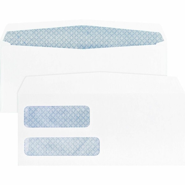 Business Source Window Envelope, White, Gummed Flap, PK500 BSN36680 - main