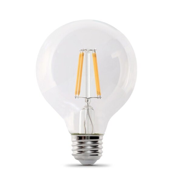Feit Electric G2540CA/FIL/3/RP LED Bulb, Globe, 350 Lumens, 3.8 W, G25 Lamp, 40 W Equivalent, E26 Lamp Base, PK3 G2540/950CAFIL3RP - main