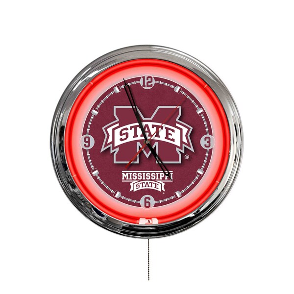 Holland Bar Stool Mississippi State University 16 LED Wall Clock ClkL16 - main